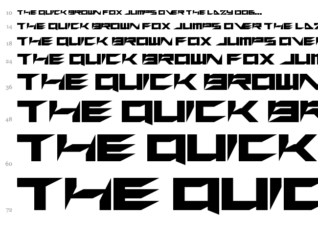 Xero's Retreat font waterfall